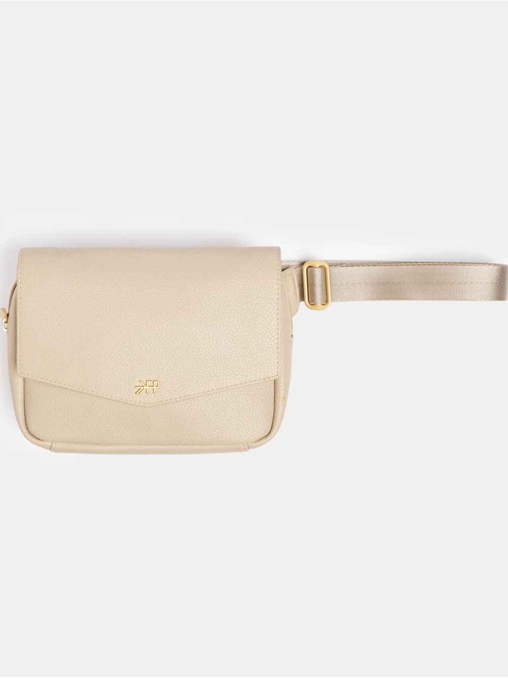 Freshly Picked Cream Pebbled Leather Belt Bag